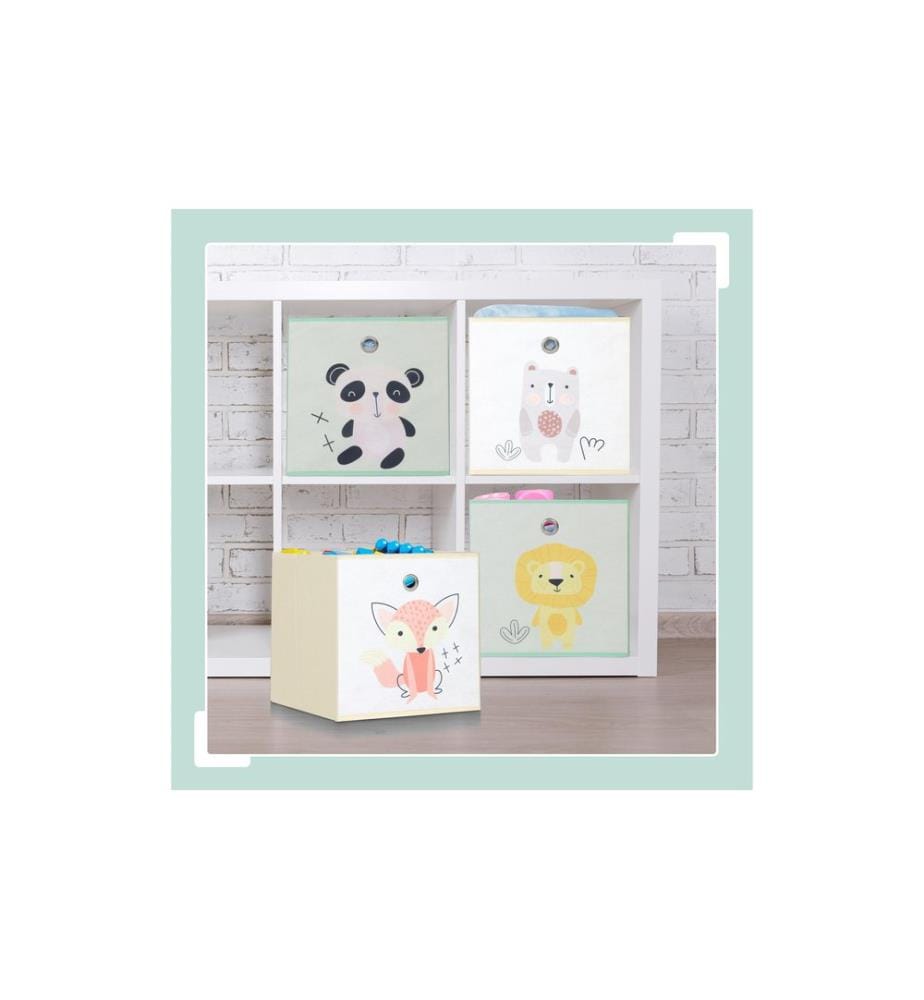 RELAXDAYS - Boîte à jouets Animaux 4 pièces
