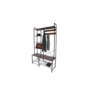 RELAXDAYS - Porte-manteau Brun foncé/Noir