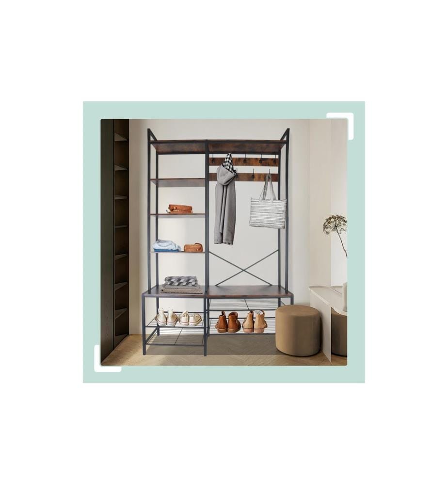 RELAXDAYS - Porte-manteau Brun foncé/Noir