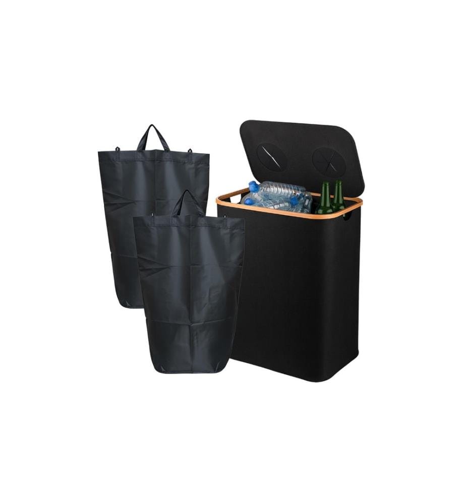 RELAXDAYS - Bacs de recyclage 140 L Noir