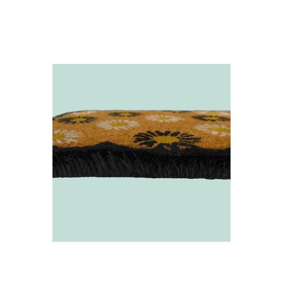 RELAXDAYS - Tapis de sol Fleurs 60 x 40 cm bleu/nature