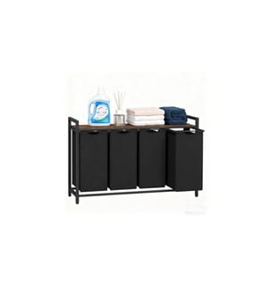 RELAXDAYS - Wäschekorb  72 x 116 x 33 cm , Schwarz/Braun