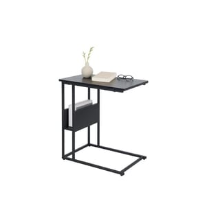 RELAXDAYS - Beistelltisch in C-Form 60 x 55 Schwarz