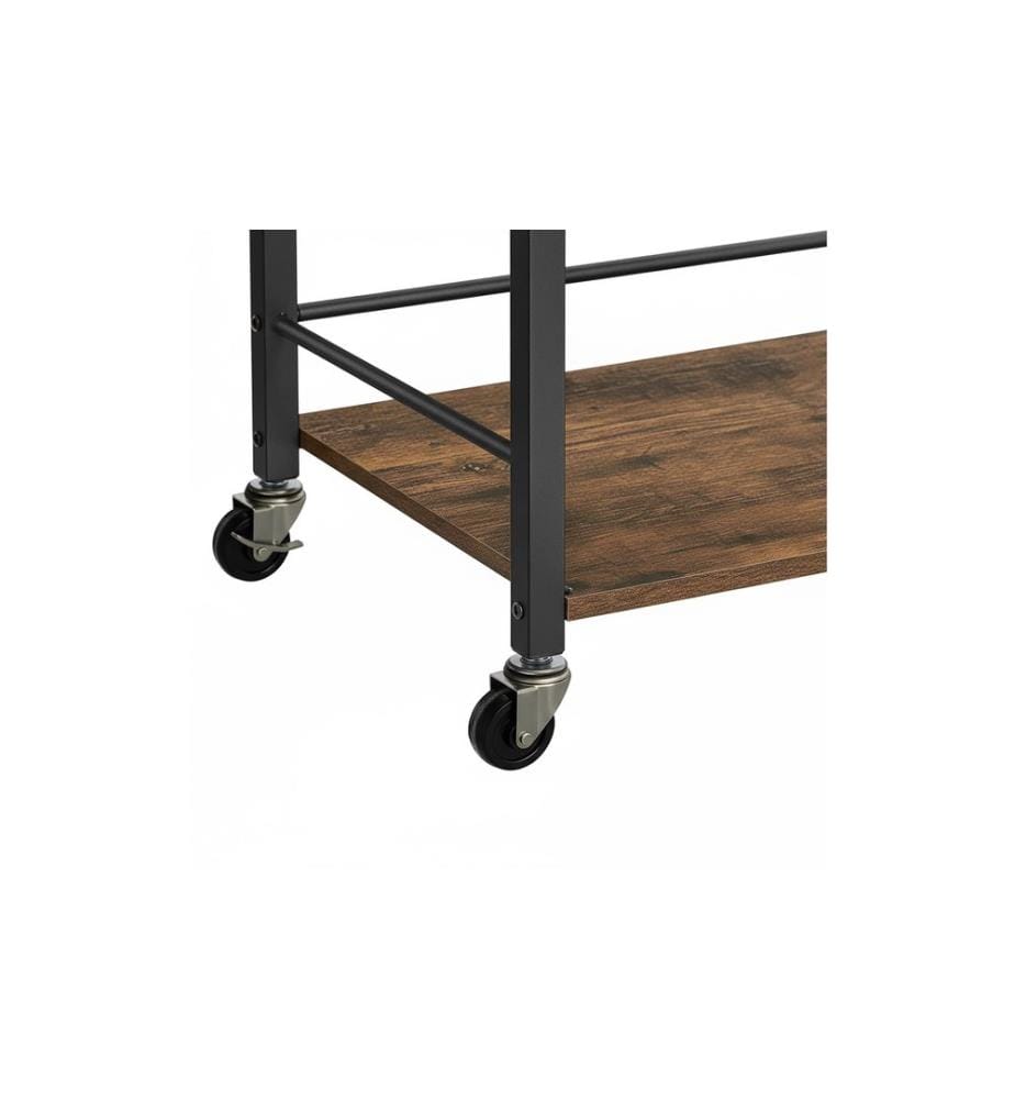 RELAXDAYS - Chariot de service de style industriel 70 x 88 cm, noir/marron