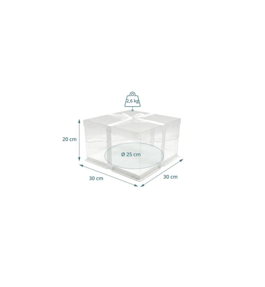 RELAXDAYS - Transparente Tortenbox Schleife 2 Stück