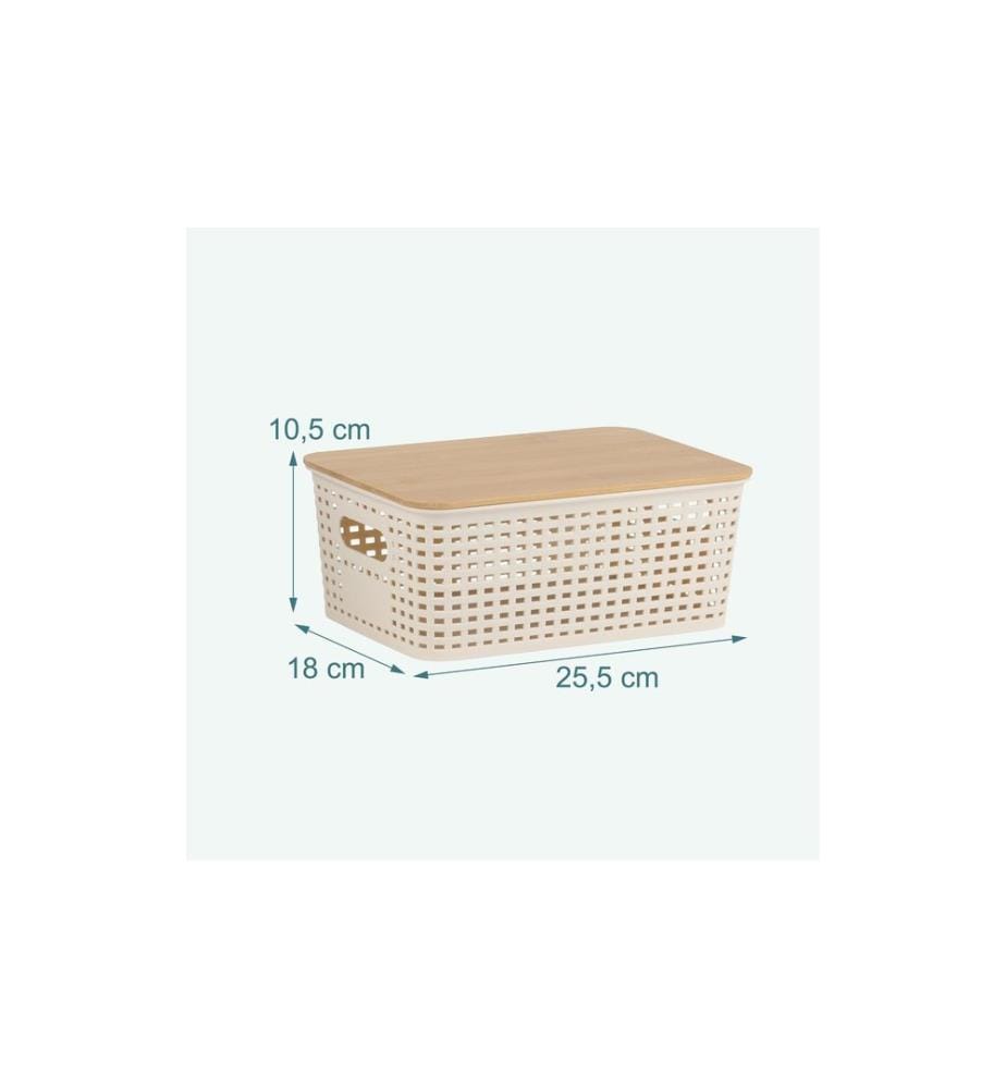 RELAXDAYS - Aufbewahrungsbox 3er Set, Weiss