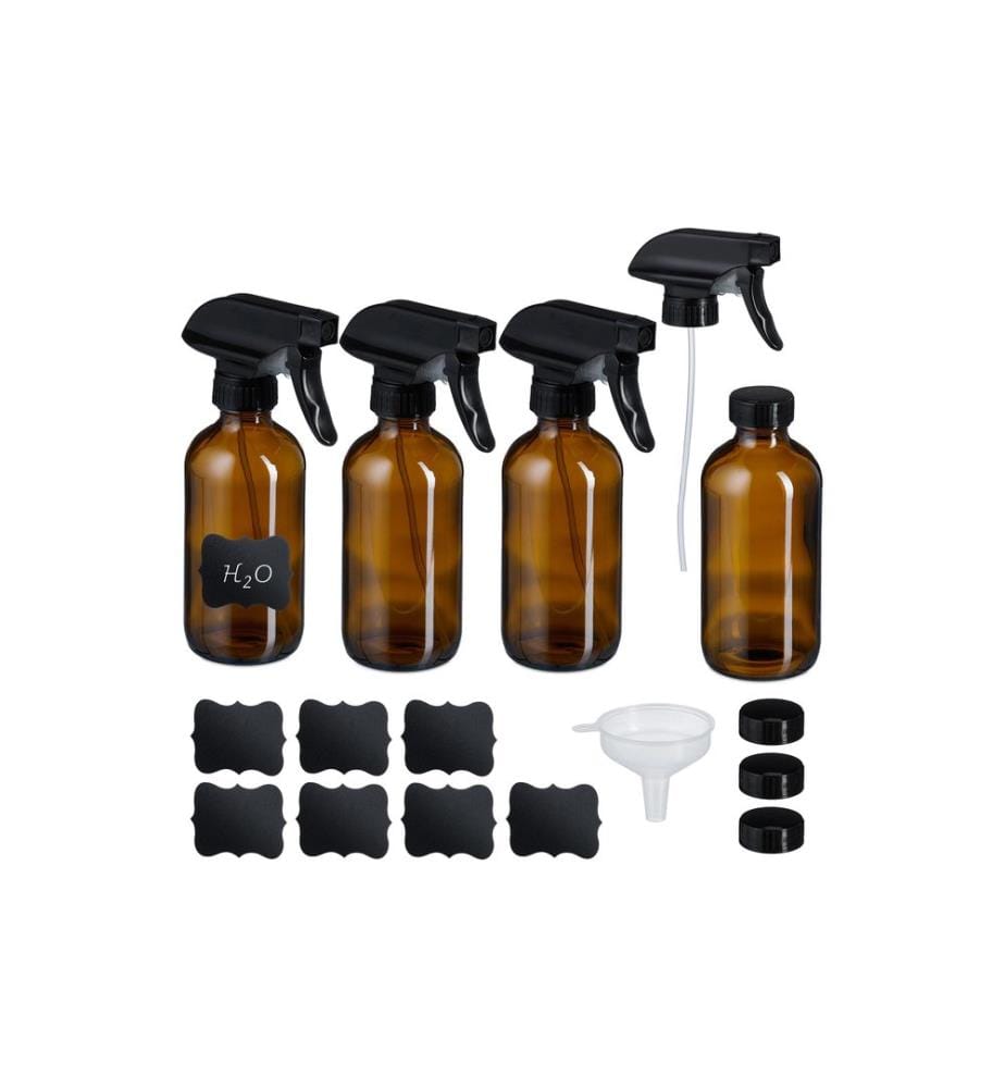 RELAXDAYS - Flacons pulvérisateurs 250 ml, brun, 4 pièces