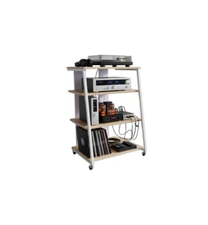 RELAXDAYS - Meuble TV Étagère hi-fi 78 x 61 x 52 cm brun clair/blanc