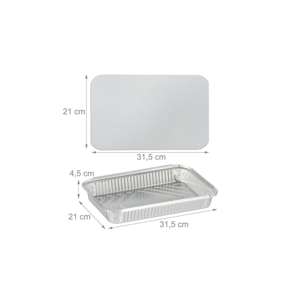 RELAXDAYS - Grillschale mit Deckel 25 Stück