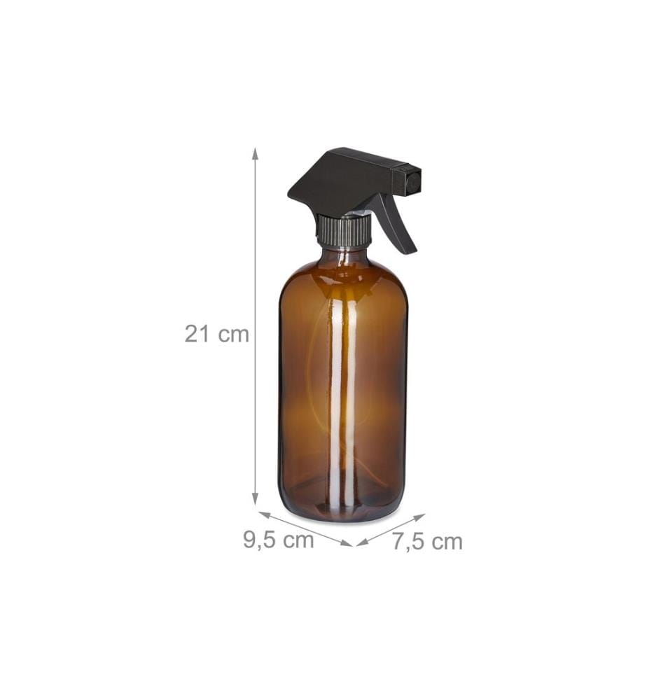 RELAXDAYS - Flacons pulvérisateurs 500 ml, brun, 4 pièces