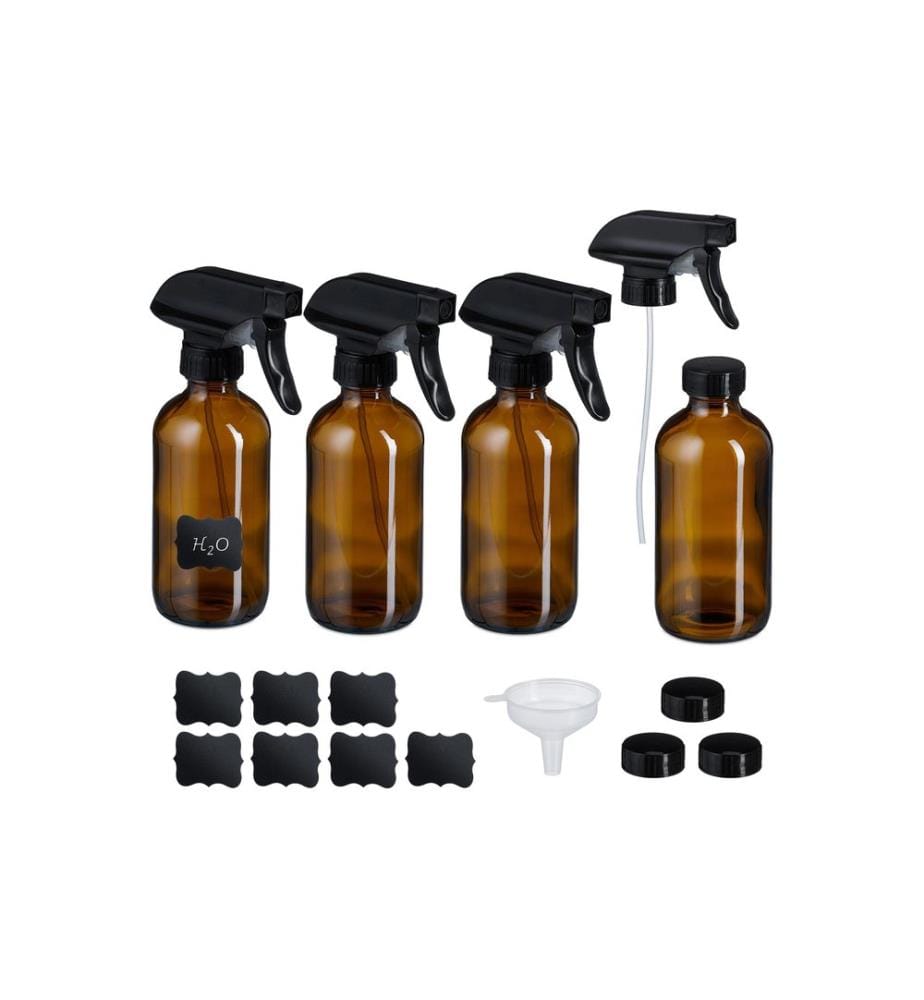 RELAXDAYS - Flacons pulvérisateurs 500 ml, brun, 4 pièces