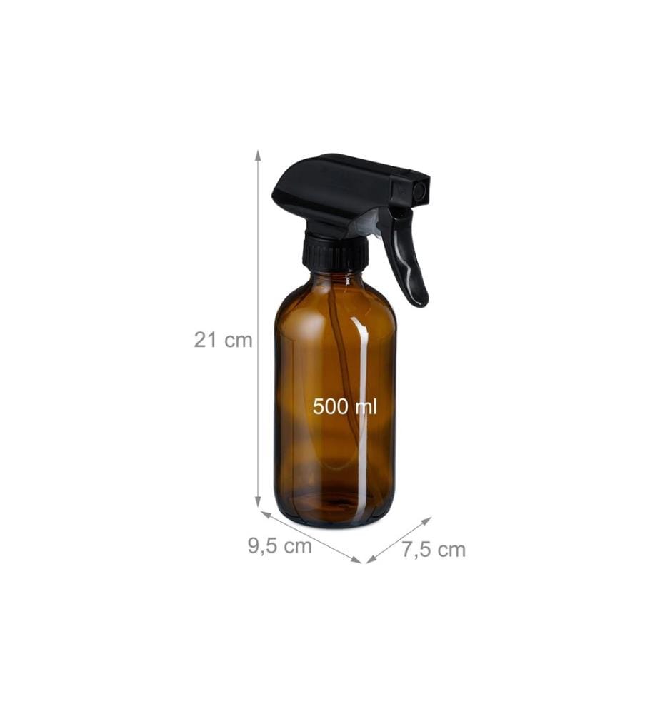 RELAXDAYS - Flacons pulvérisateurs 500 ml, brun, 4 pièces