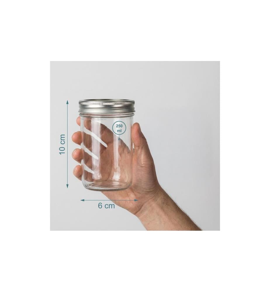 RELAXDAYS - Einmachglas 250 ml, 8 Stück