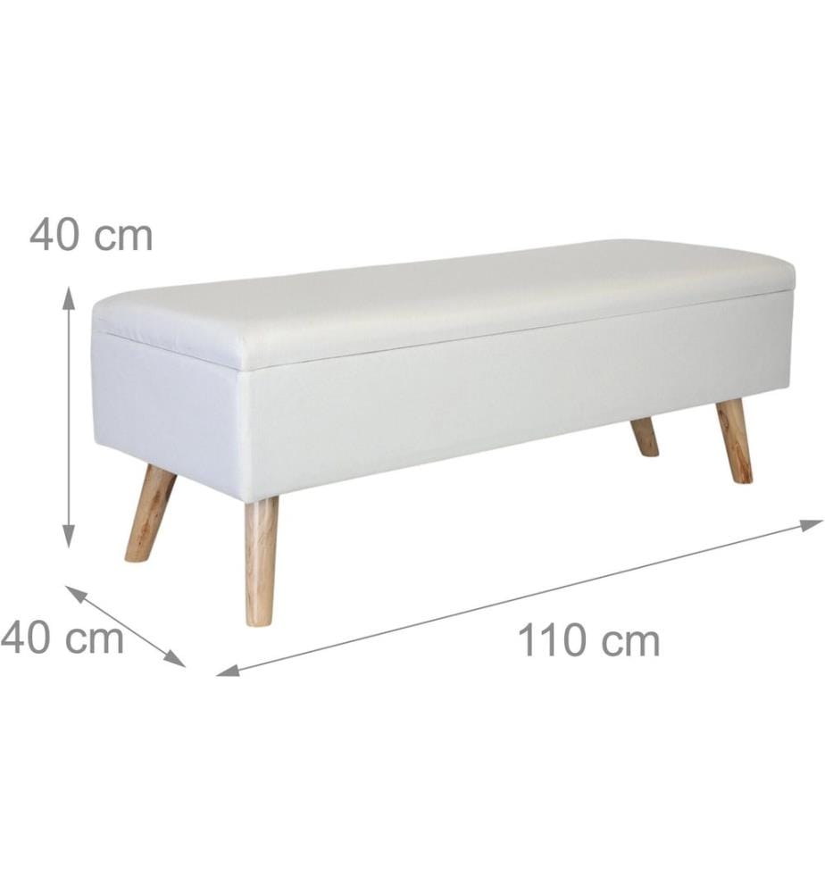 RELAXDAYS - Banc 110 x 40 cm, Blanc/Brun