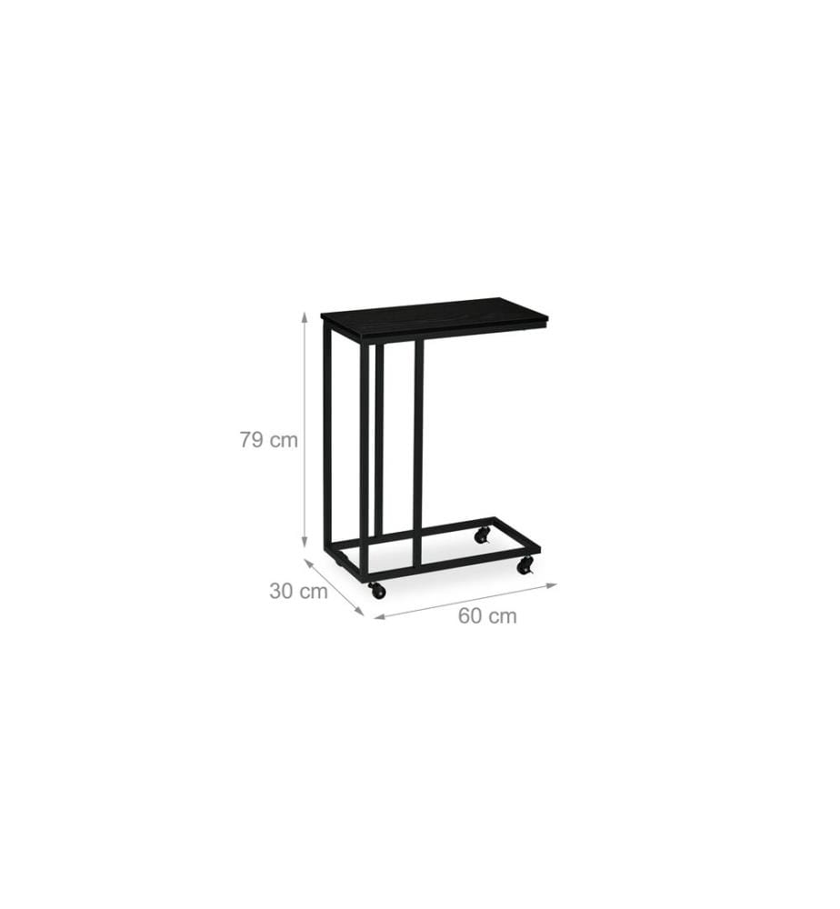 RELAXDAYS - Table d'appoint 60 x 79 cm, Noir