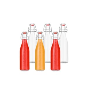 RELAXDAYS - Einmachflasche mit Bügelverschluss 500 ml, 6 Stück