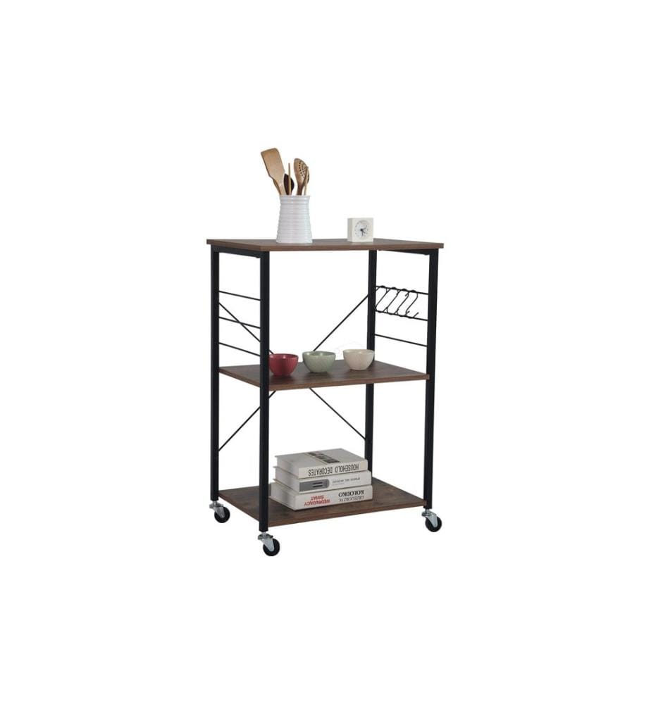 RELAXDAYS - Chariot de cuisine 89 x 60 x 40 cm Noir