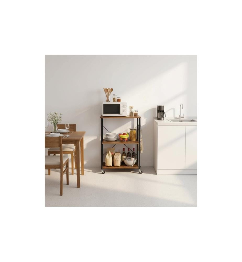 RELAXDAYS - Chariot de cuisine 89 x 60 x 40 cm Noir