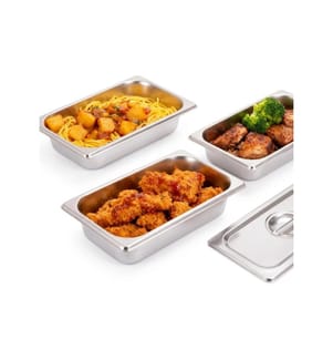 RELAXDAYS - Gastronorm-Behälter 6.5 x 32.5 x 17.6 cm, Silber