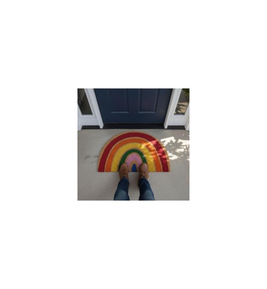 RELAXDAYS - Fussmatte Regenbogen 80 x 50 cm Mehrfrabig