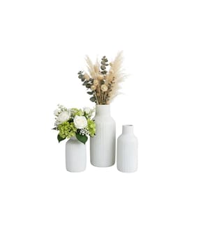 RELAXDAYS - Vase 3er Set, Weiss