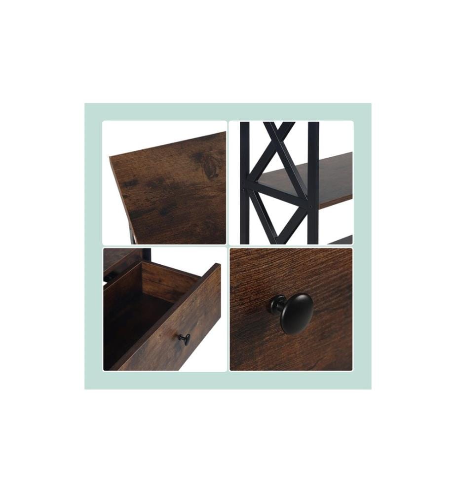 RELAXDAYS - Konsolentisch 80 x 100 x 30 cm Schwarz