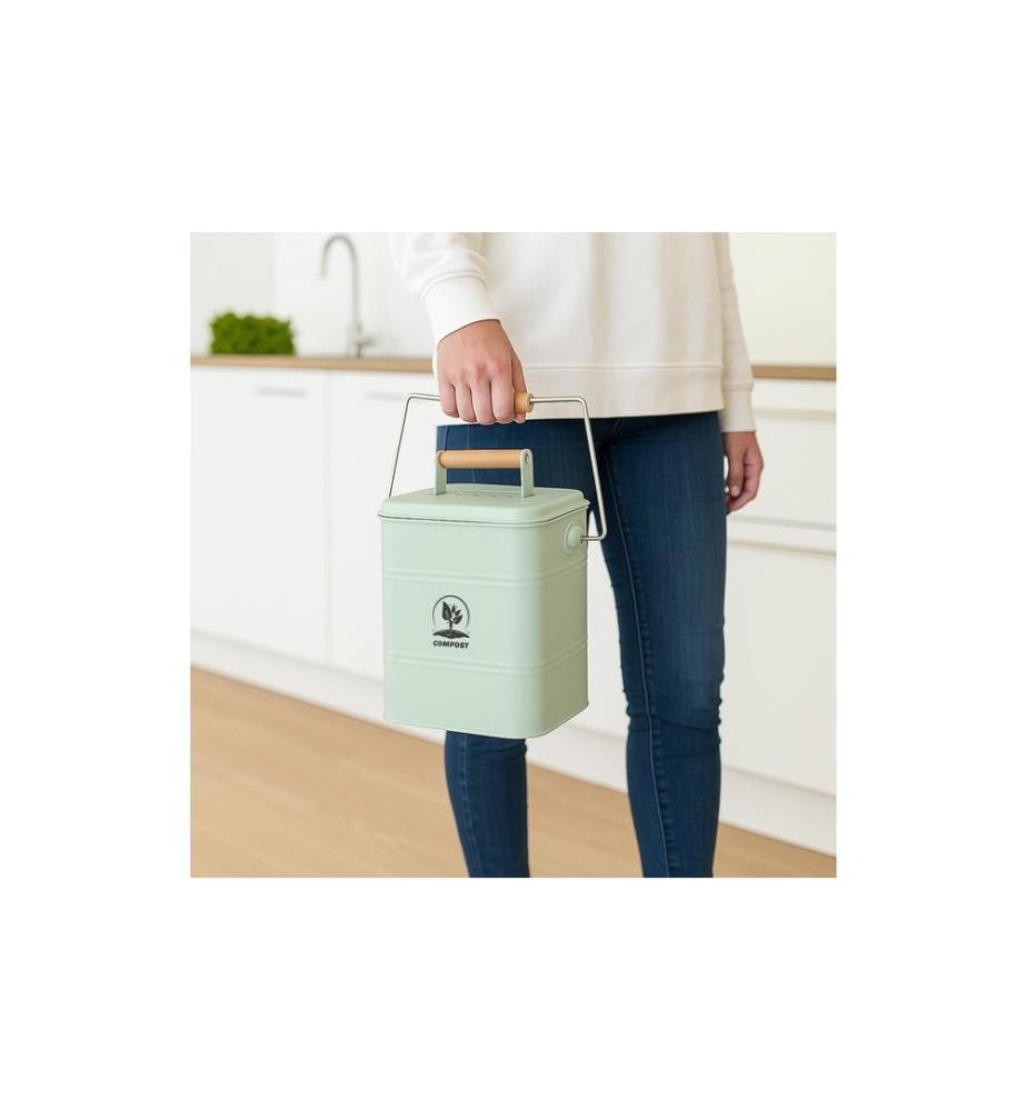 RELAXDAYS - Komposteimer 3.5 l, Hellbraun/Hellgrün
