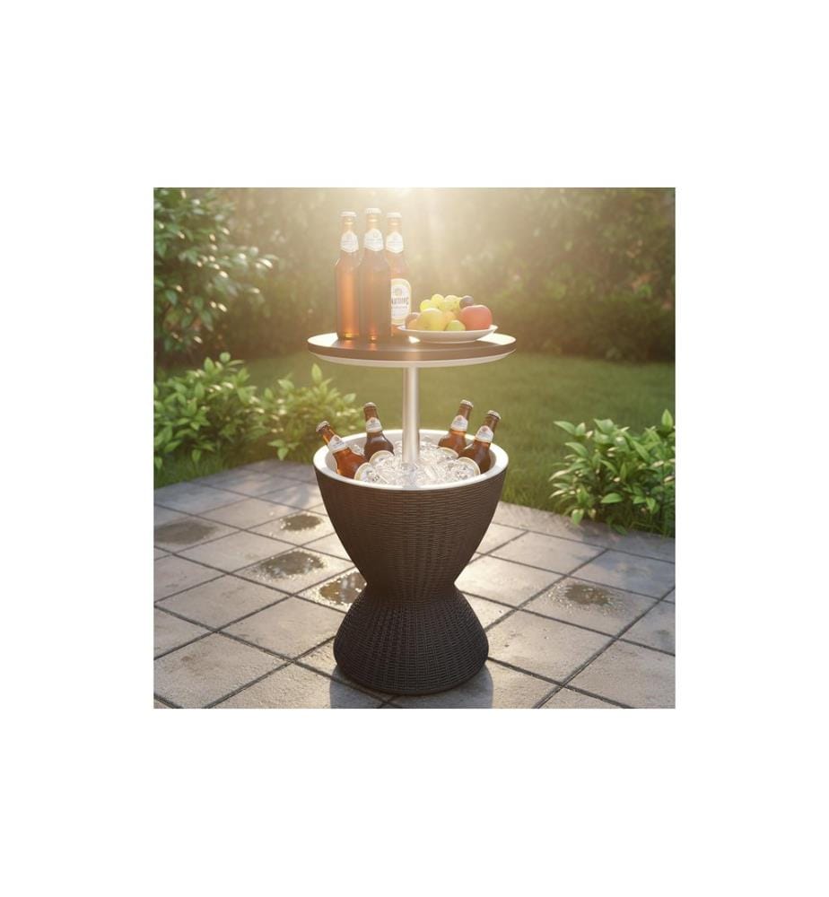 RELAXDAYS - Table d'appoint avec fonction de refroidissement 30 L 48.5 x 82 cm, Noir