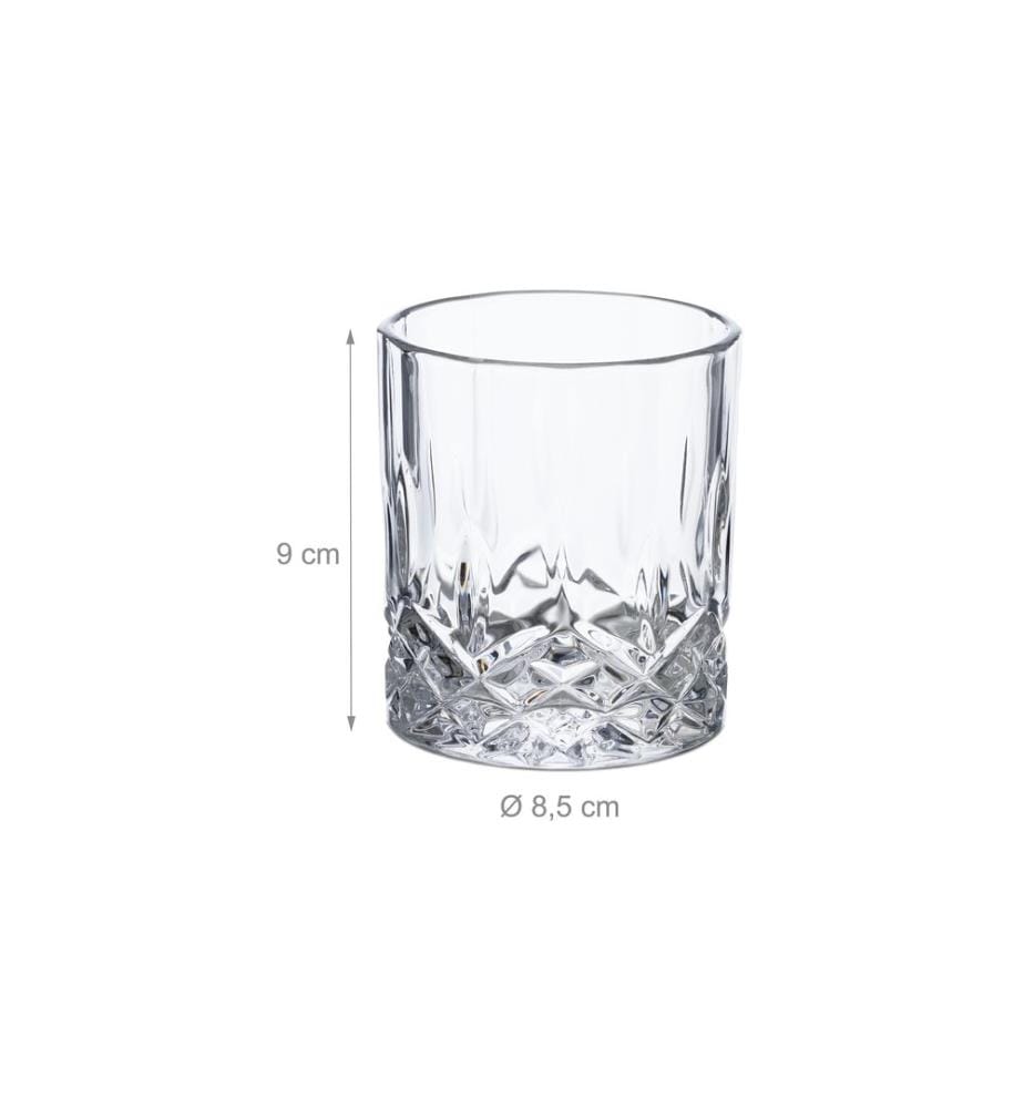 RELAXDAYS - Verre à whisky Set 4 pièces, 300 ml