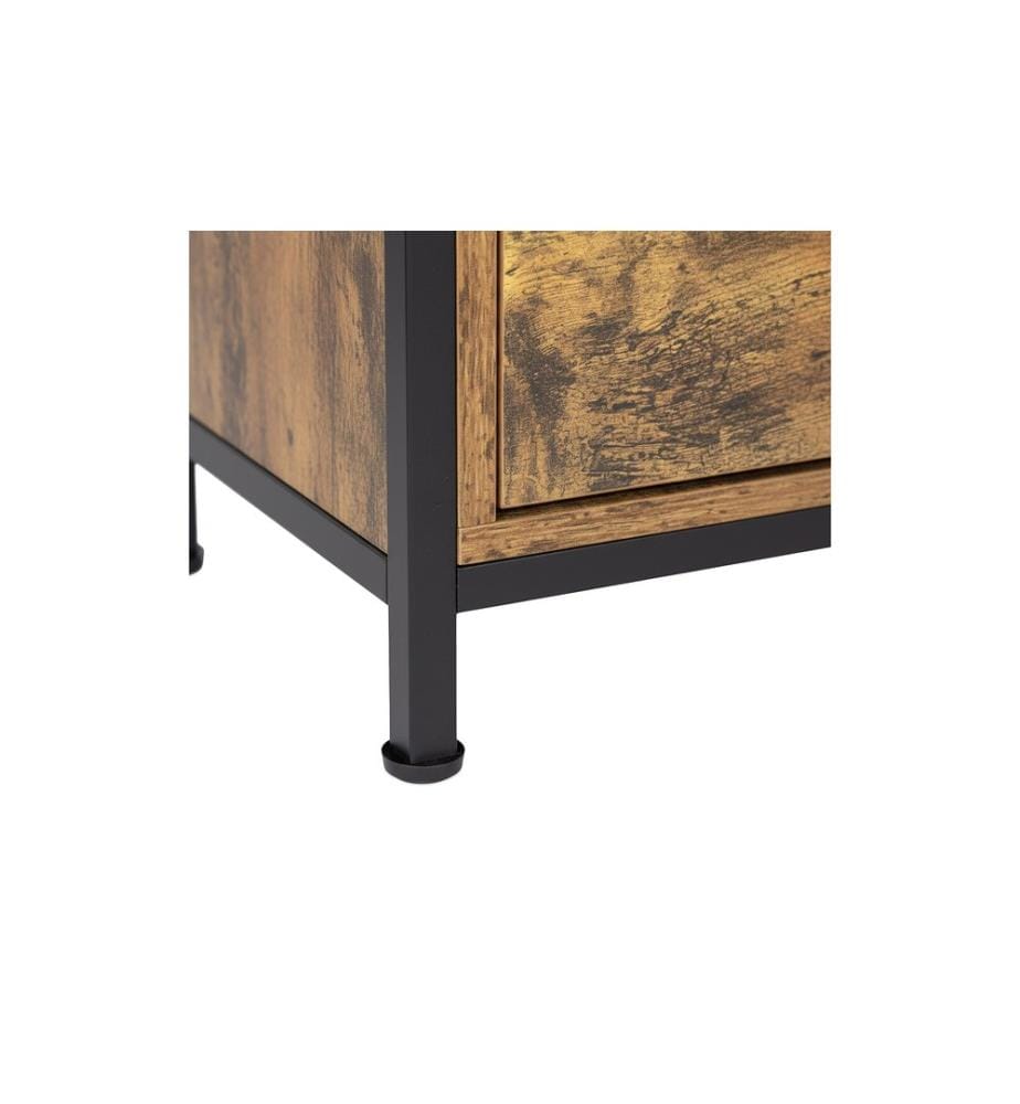 RELAXDAYS - Meuble TV 120 x 40 cm, brun/noir 55 pouces
