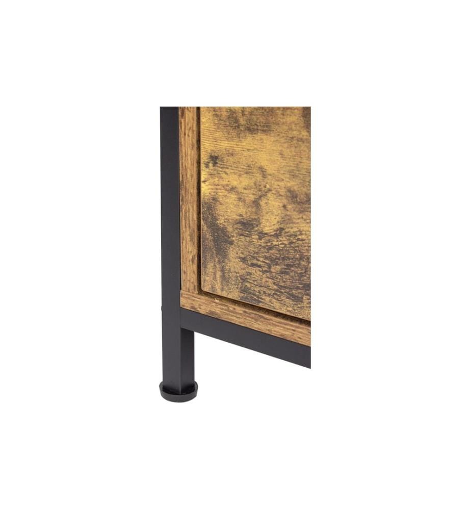 RELAXDAYS - Meuble TV 120 x 40 cm, brun/noir 55 pouces