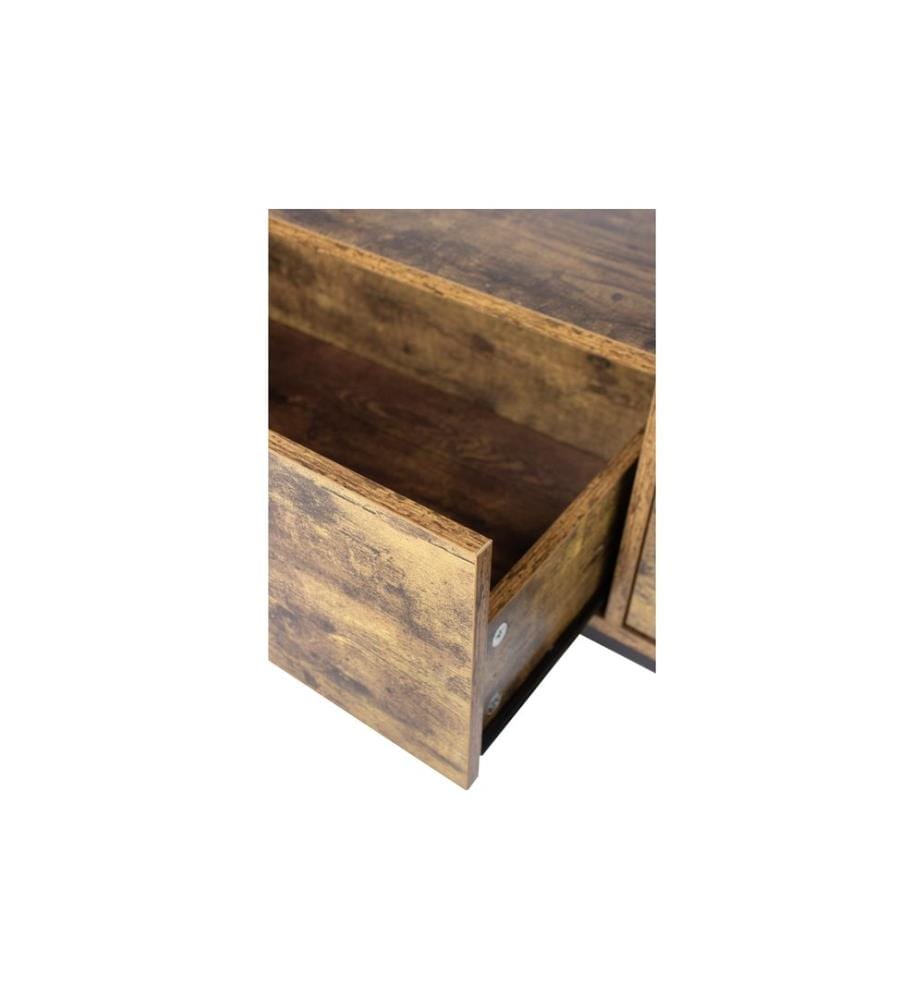 RELAXDAYS - Meuble TV 120 x 40 cm, brun/noir 55 pouces