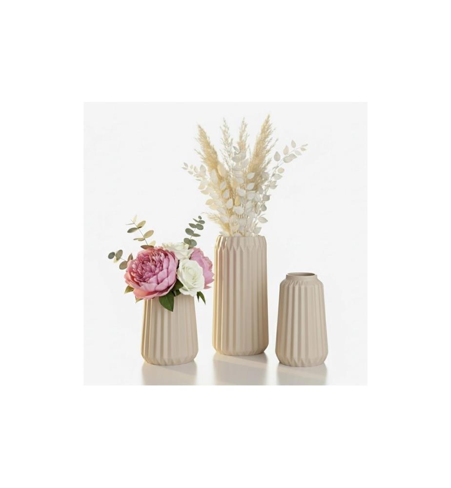 RELAXDAYS - Vasen-Set 3-teilig, Creme