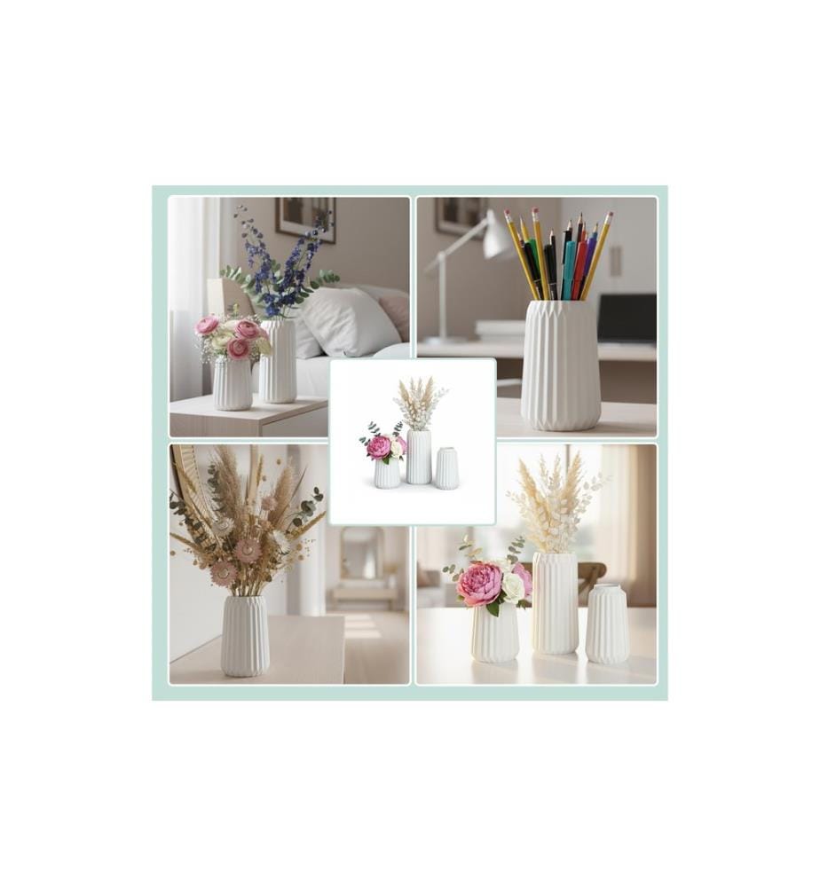 RELAXDAYS - Vasen-Set 3-teilig, Creme