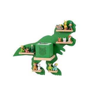 RELAXDAYS - Toniebox-Regal Dinosaurier, MDF / Holz, Grün / Hellbraun