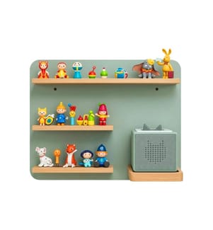 RELAXDAYS - Hörfigurenregal MDF / Holz, Grün / Hellbraun