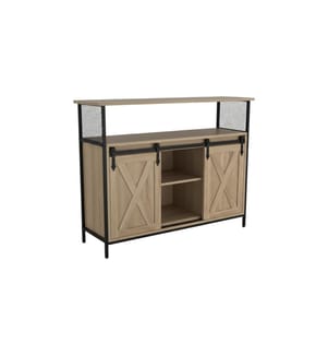 RELAXDAYS - Sideboard 80 x 100 x 33 cm Hellbraun/Schwarz