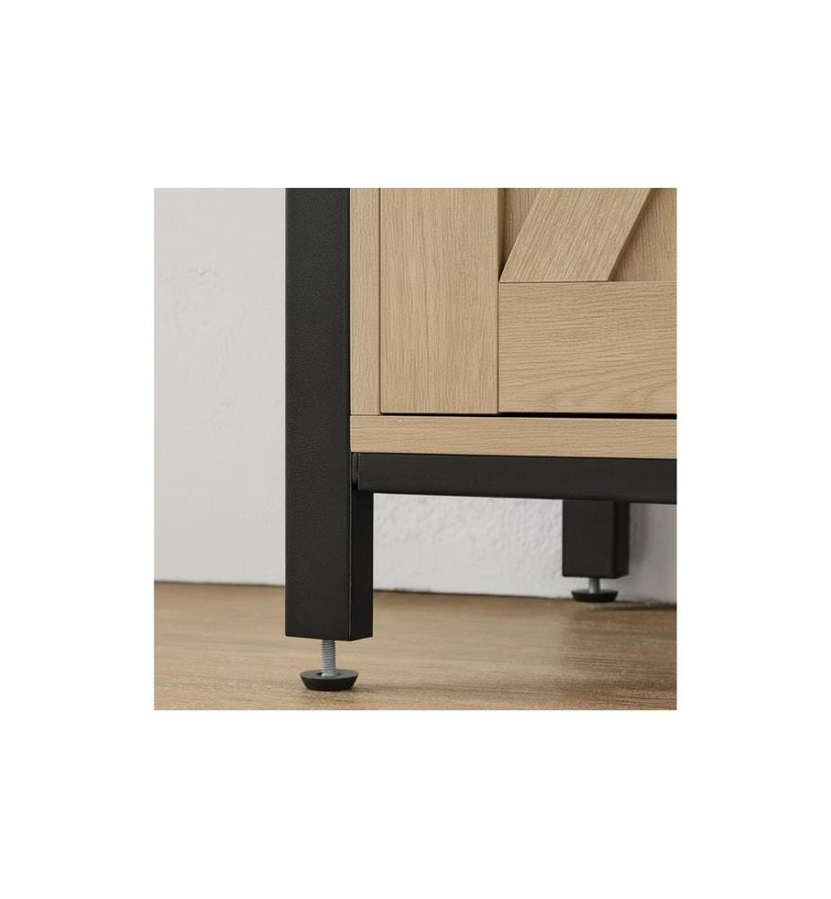 RELAXDAYS - Buffet 80 x 100 x 33 cm brun clair/noir