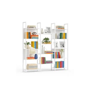 RELAXDAYS - Regal Industrial mit 14 Ablagen 166 x 158 x 24 cm Weiss