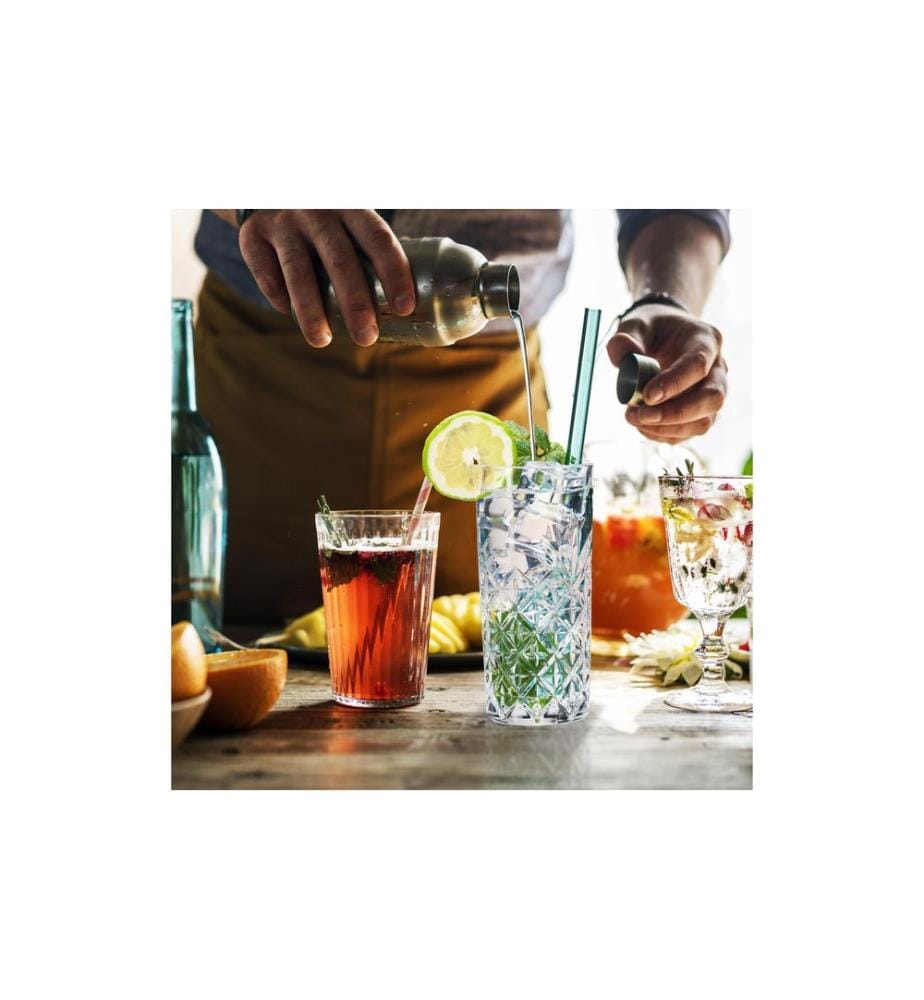RELAXDAYS - Trinkglas Highball 300 ml, Transparent, 6 Stück