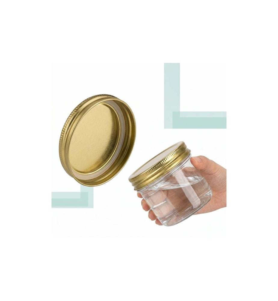 RELAXDAYS - Einmachglas mit Deckel Gold 120 ml, 50 Stück