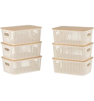 RELAXDAYS - Aufbewahrungsbox 6er Set, Weiss
