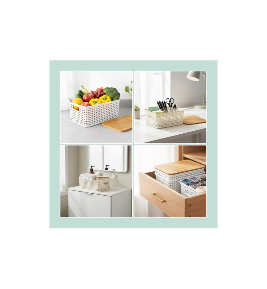 RELAXDAYS - Aufbewahrungsbox 6er Set, Weiss