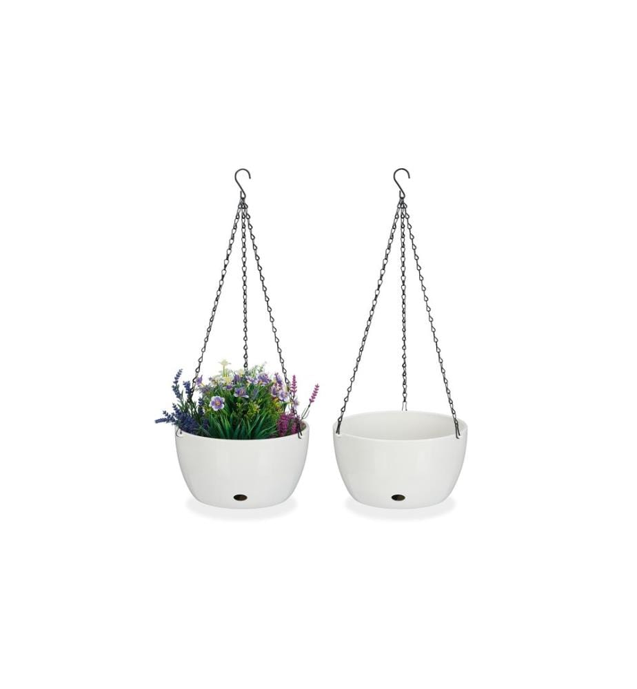 RELAXDAYS - Blumenampel XL 2er Set 28.5 x 15.5 cm