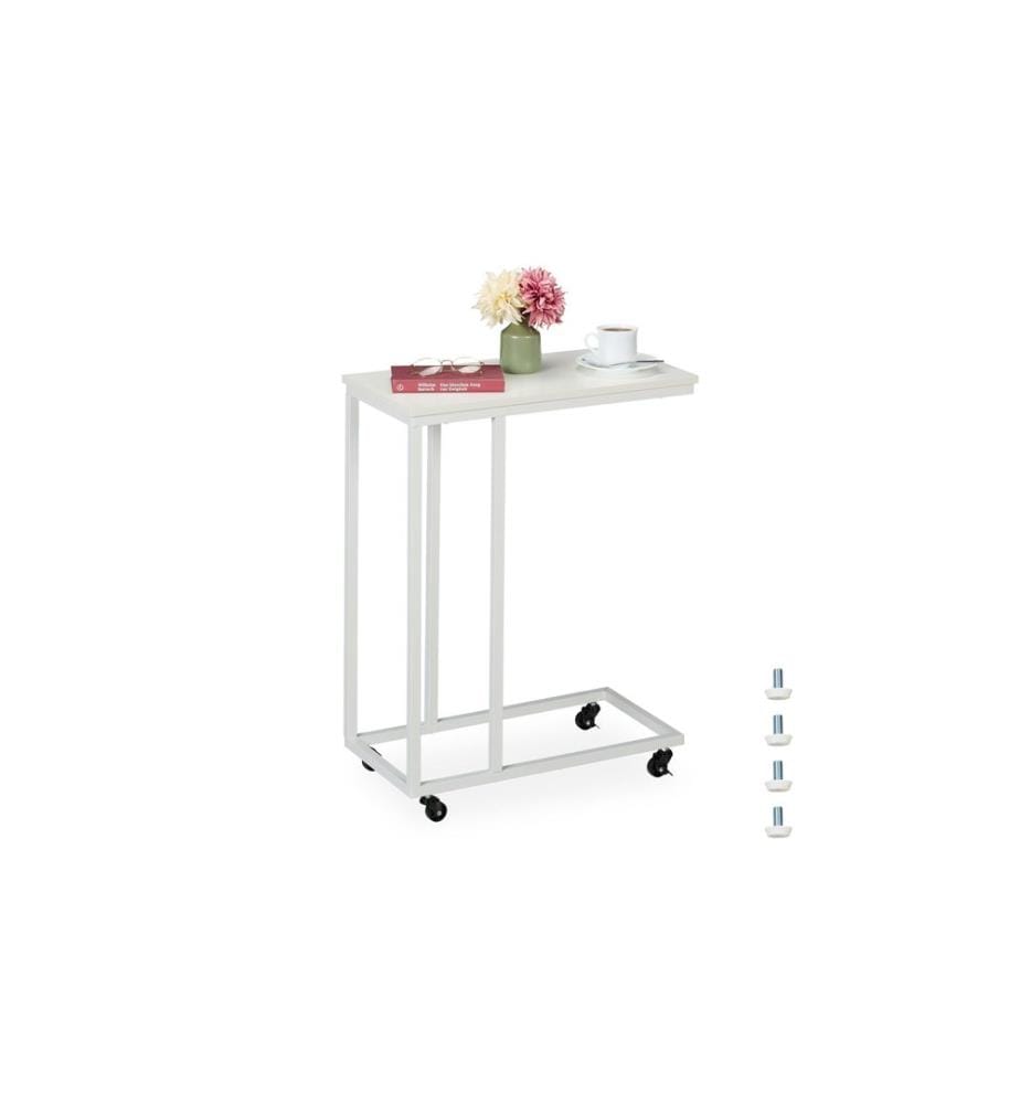 RELAXDAYS - Table d'appoint 60 x 79 cm, Blanc