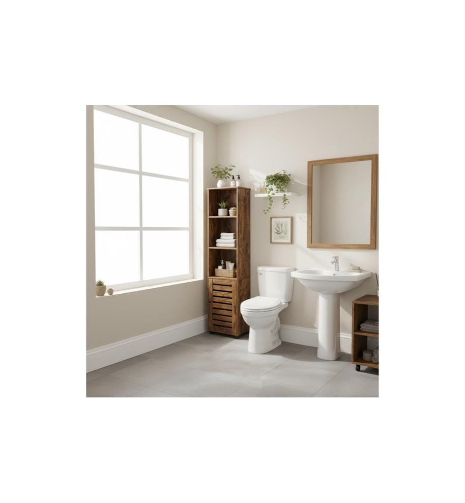 RELAXDAYS - Étagère de salle de bain 30 x 167 cm, marron