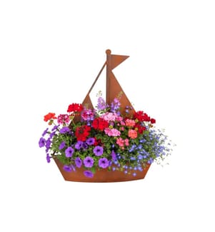 RELAXDAYS - Pot de fleur Bateau, Marron rouille