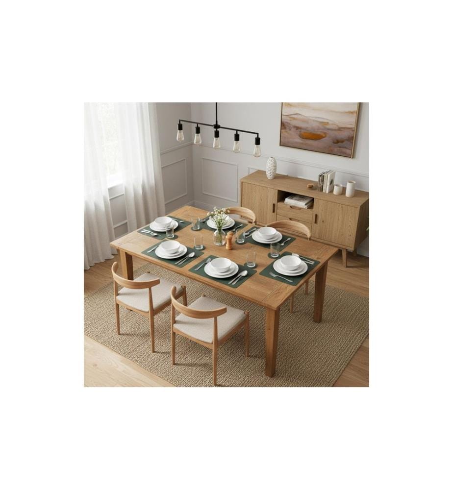 RELAXDAYS - Set de table Sets de table 43 x 30 cm, gris / vert, 12 pièces