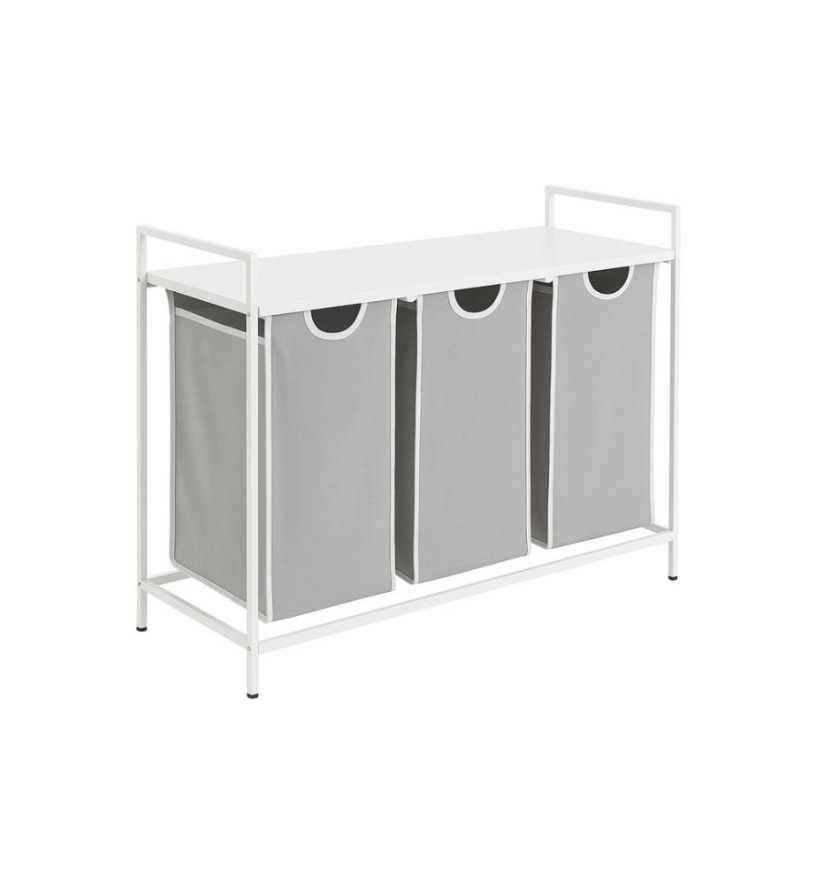 RELAXDAYS - Wäschekorb  Weiss/Grau