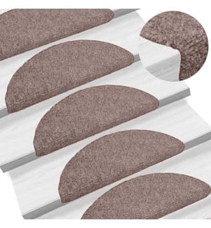 Stufenmatten Selbstklebend 15 Stk. 65x21x4 cm Hellbraun Halbrund Gross